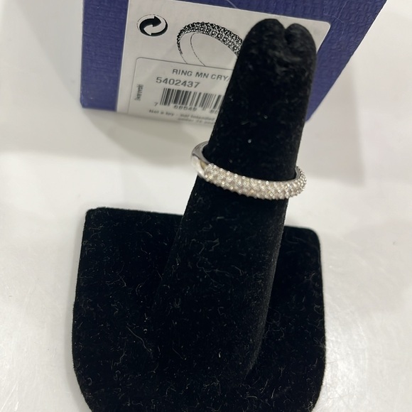 SWAROVSKI PAVE THREE ROW CRYSTAL RING BRAND NEW SIZE 6 - Picture 4 of 5